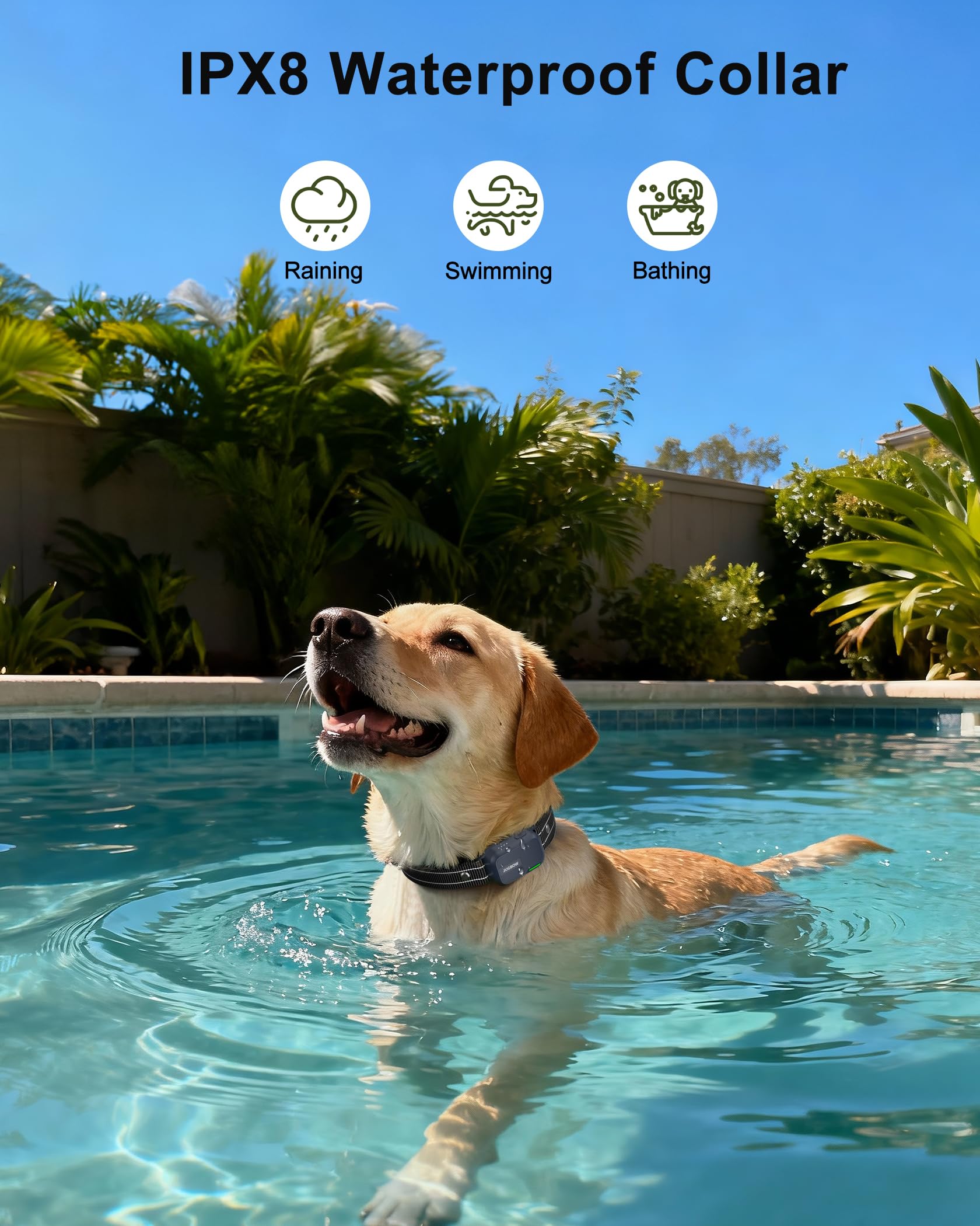 Jugbow Dog Shock Collar - 4500FT Dog Training Collar with Remote, IPX8 Waterproof Electric Dog Collar with 4 Training Modes, Security Lock, Rechargeable eCollar for 10-120lbs Small Medium Large Dogs Gronata
