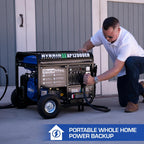 DuroMax XP12000EH 12,000-Watt Dual Fuel Portable Generator – Gas & Propane, Electric Start, Whole Home Backup Power, Transfer Switch Ready, RV & Emergency Ready Gronata