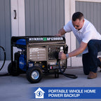 DuroMax XP13000EH 13,000-Watt Dual Fuel Portable Generator - Gas & Propane, Electric Start, Whole Home Backup Power, Transfer Switch Ready, RV & Emergency Ready Gronata