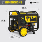 Champion Power Equipment 11,500-Watt Electric Start Dual Fuel Home Backup Portable Generator with Free 3-Year Warranty Gronata