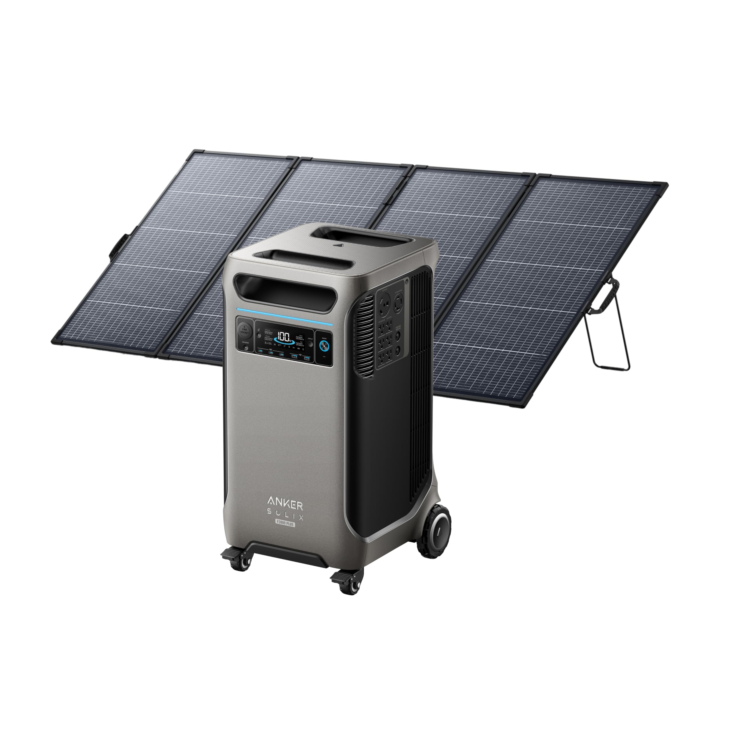 Anker SOLIX F3800 Plus Portable Power Station (2025 NEW), 3,840Wh, 3,200W Solar Input, Generators for Home Use, Expandable to 53kWh, Works with Generator, For Power Outages, RVs, and Emergencies Gronata