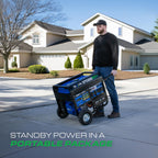 DuroMax XP13000HX 13,000-Watt Dual Fuel Portable Generator - Gas & Propane, Electric Start, Whole Home Power Backup, Transfer Switch Ready, RV & Emergency Ready Gronata