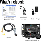 Westinghouse 7500 Peak Watt EFI Dual Fuel Home Backup Portable Generator, Remote Electric Start, Transfer Switch Ready, Gas and Propane Powered, CO Sensor, CARB Compliant Gronata