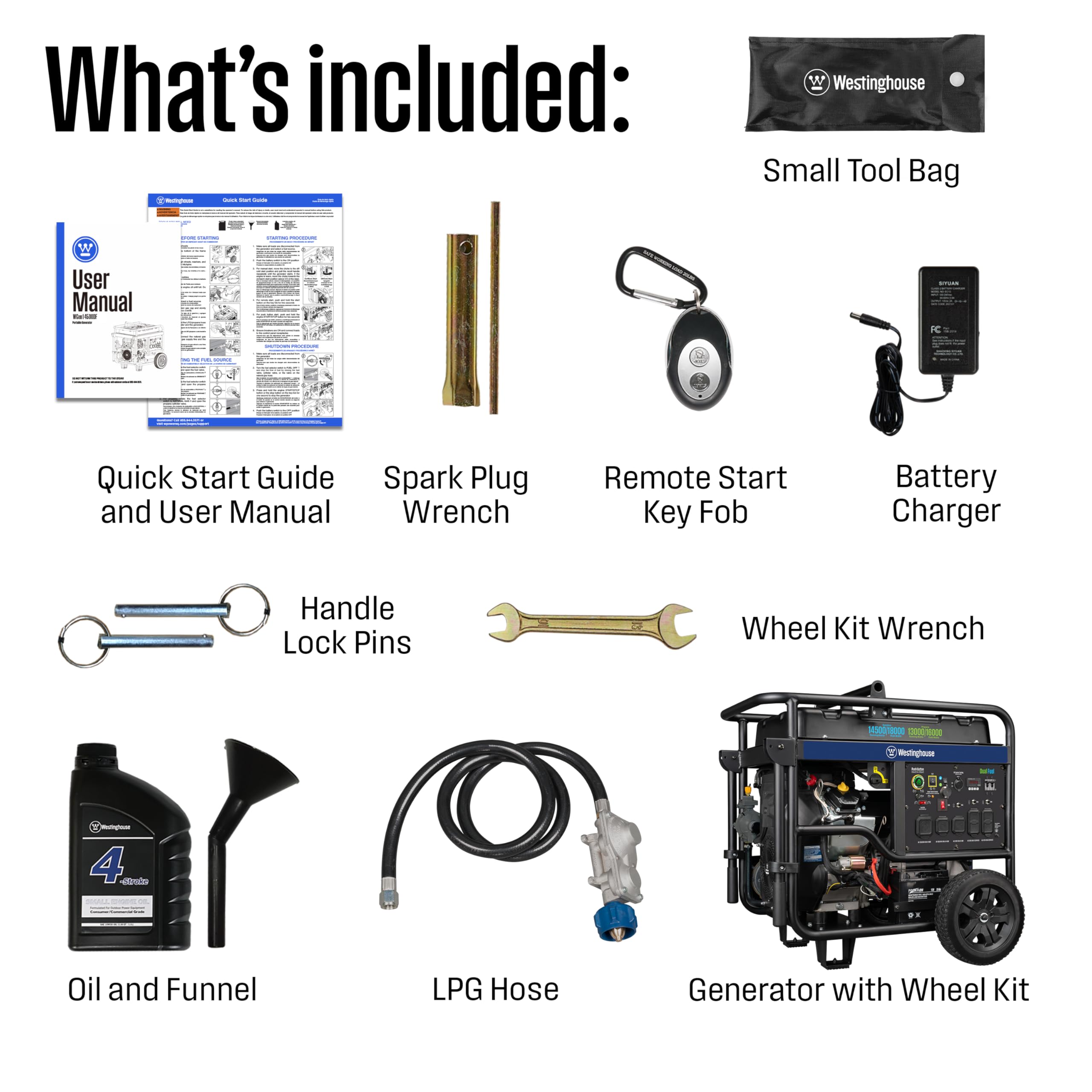 Westinghouse WGen7500DF Dual Fuel Home Backup Portable Generator, 9500 Peak Watts & 7500 Rated Watts, Remote Electric Start, Transfer Switch Ready, Gas & Propane Powered, CARB Compliant Gronata