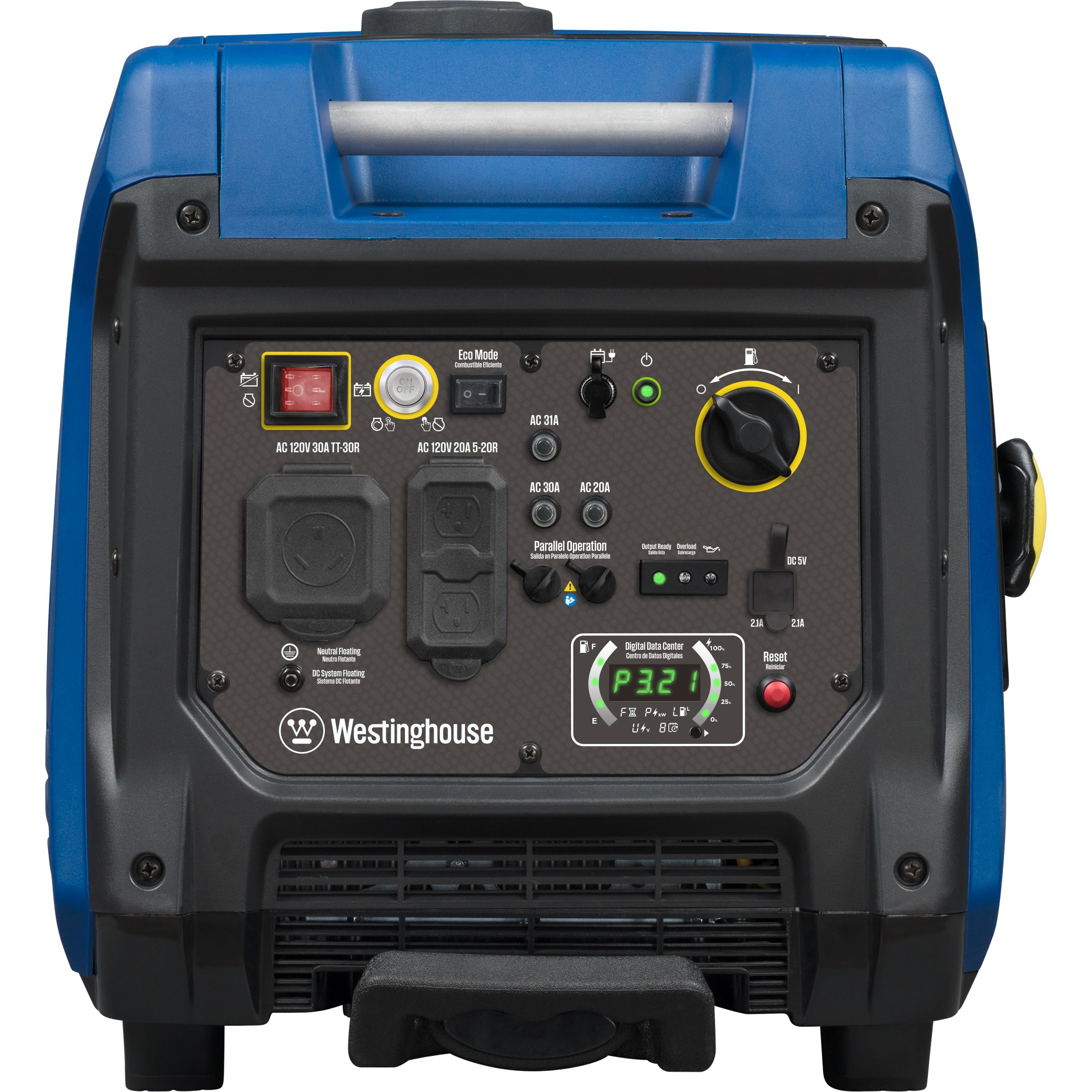 Westinghouse iGen4500DFc Super Quiet Dual Fuel Portable Inverter Generator, 4500 Peak Watts & 3700 Rated Watts, Remote Electric Start, Gas & Propane Powered, RV Ready, CO Sensor, Parallel Capable Gronata