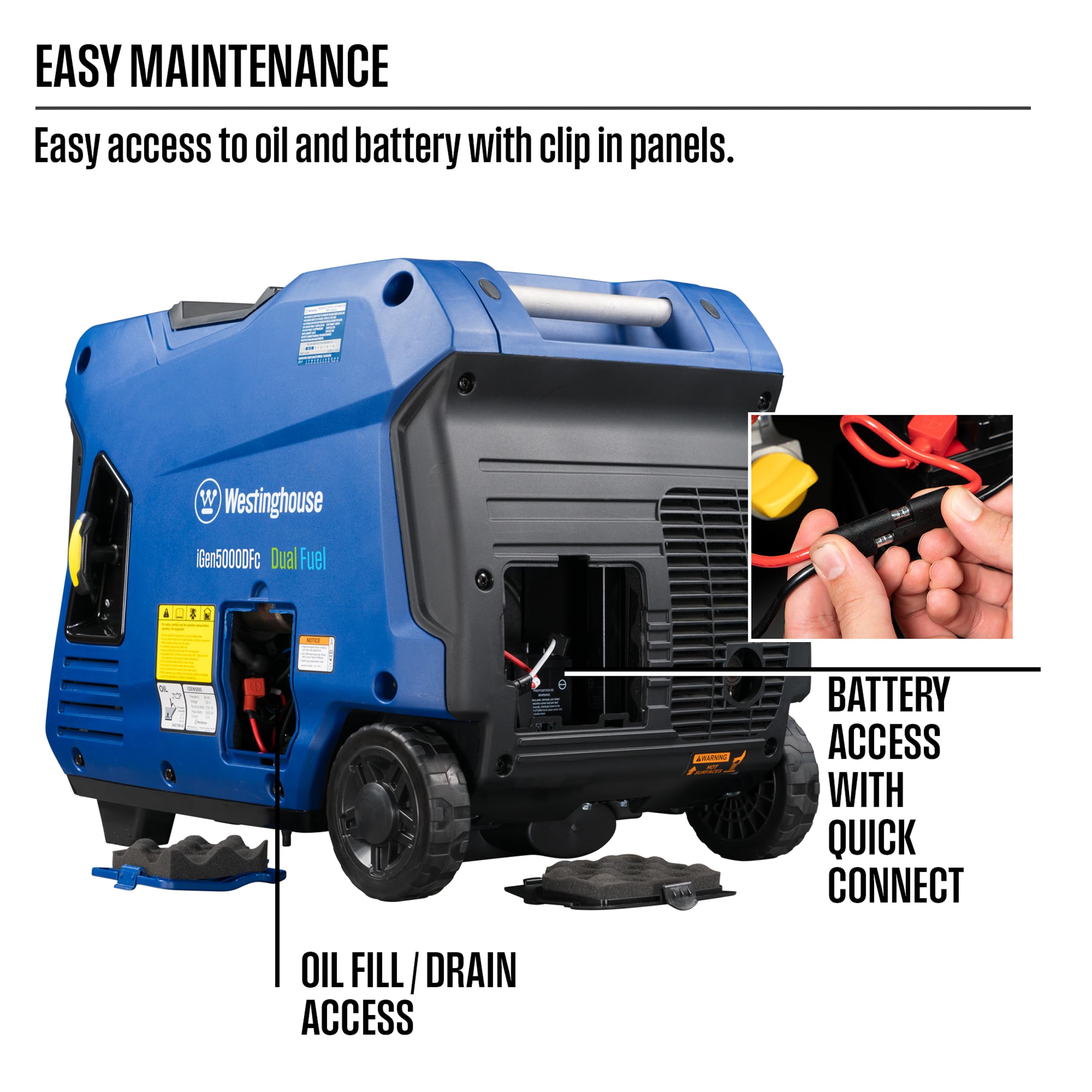 Westinghouse iGen4500DFc Super Quiet Dual Fuel Portable Inverter Generator, 4500 Peak Watts & 3700 Rated Watts, Remote Electric Start, Gas & Propane Powered, RV Ready, CO Sensor, Parallel Capable Gronata