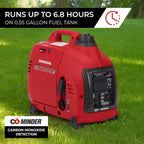 Honda EU1000i 1000 Watt Inverter Generator, Super Quiet 120V Gas Powered Portable Generator for Camping or Home Backup Power Supply, Up to 6.8 Hour Run Time (EU1000T1AN) Gronata