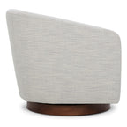 CHITA Swivel Accent Chair, Fully Assembled Fabric Barrel Armchair with FSC Certified Upholstered for Living Room, Bedroom and Office, Cream Gronata