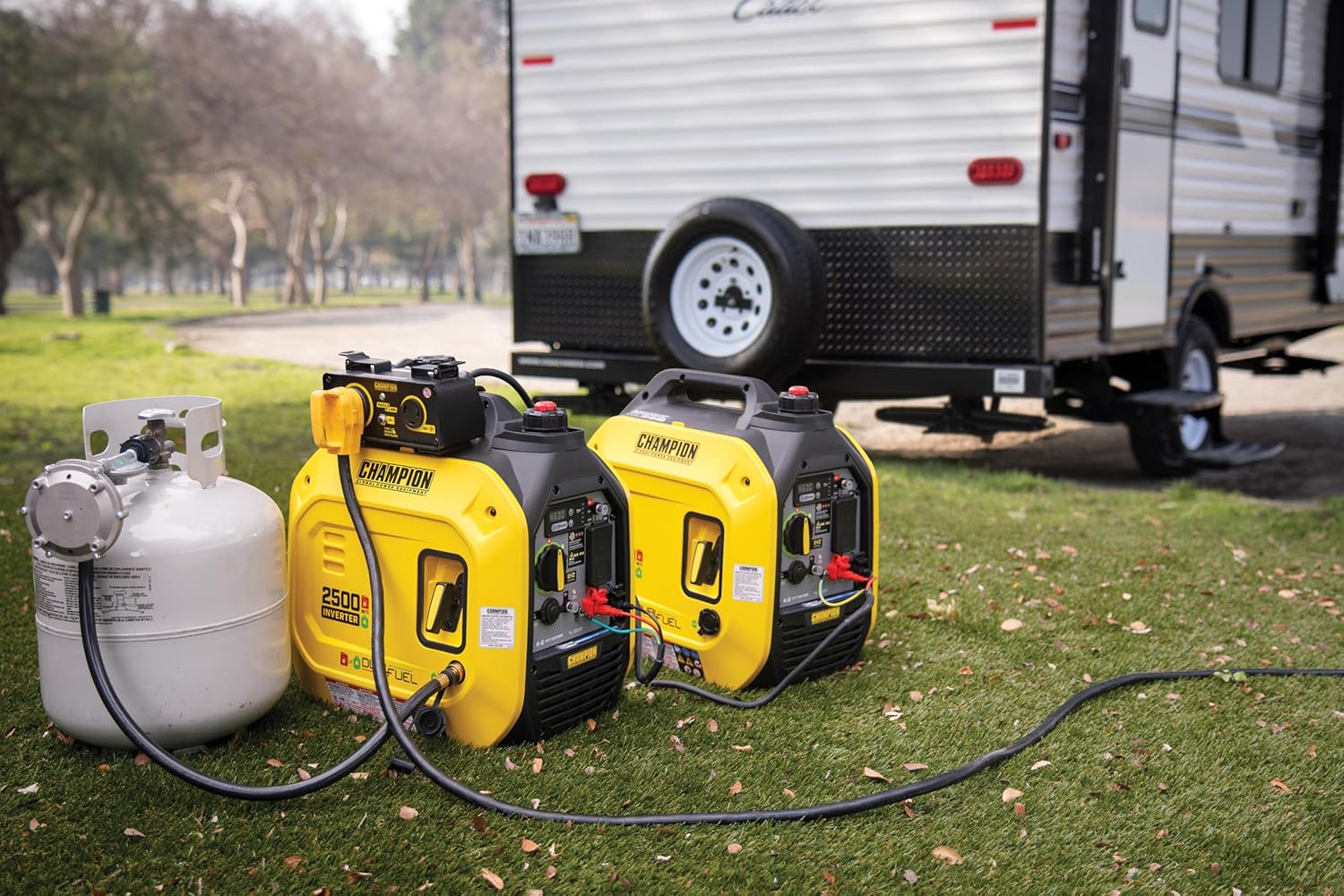 Champion Power Equipment 2500-Watt Dual Fuel Portable Inverter Generator with Quiet Technology and CO Shield Gronata