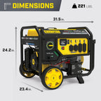 Champion Power Equipment 9375-Watt Dual Fuel Portable Generator with Electric Start and Free 3-Year Warranty Gronata