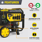 Champion Power Equipment 9375-Watt Dual Fuel Portable Generator with Electric Start and Free 3-Year Warranty Gronata