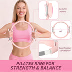 NANATI Pilates Kit 19PCS,Pilates Essentials Kit for Women,Pilates Equipment with 14.5" Pilates Ring and Ball,8 Resistance Bands,Ankle Weights,Sliders & Grip Socks Accessories for Starter Home Workouts Gronata