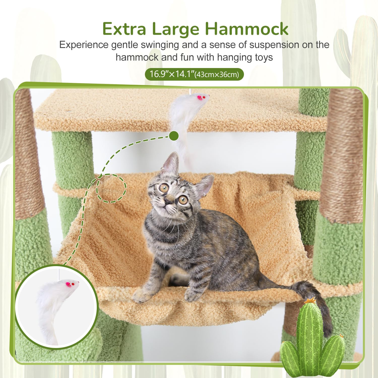 Globlazer Heavy Duty Cat Tree, 70 inch Sturdy Cat Tree for Indoor Cats Extra Large Cat Tower with Scratching Post, Hammock, Cat Condo for Adult Cats Kittens, F70 Pro, Light Grey Gronata