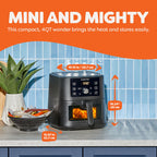 Instant Pot 6QT VORTEX Plus Air Fryer, 6-in-1, Air Fry, Broil, Dehydrate, Crisp, Roast, Reheat, Bake, Dishwasher-Safe Airfryer basket, from the Makers of Instant Pot, Stainless Steel Gronata