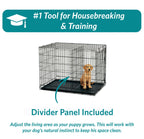 MidWest Homes for Pets 30-Inch iCrate for Medium Breeds, 21-40 lbs, Single Door Folding Dog Crate with Divider Panel, Leak-Proof Tray & Secure Latch, Portable, Durable & Easy to Assemble Gronata