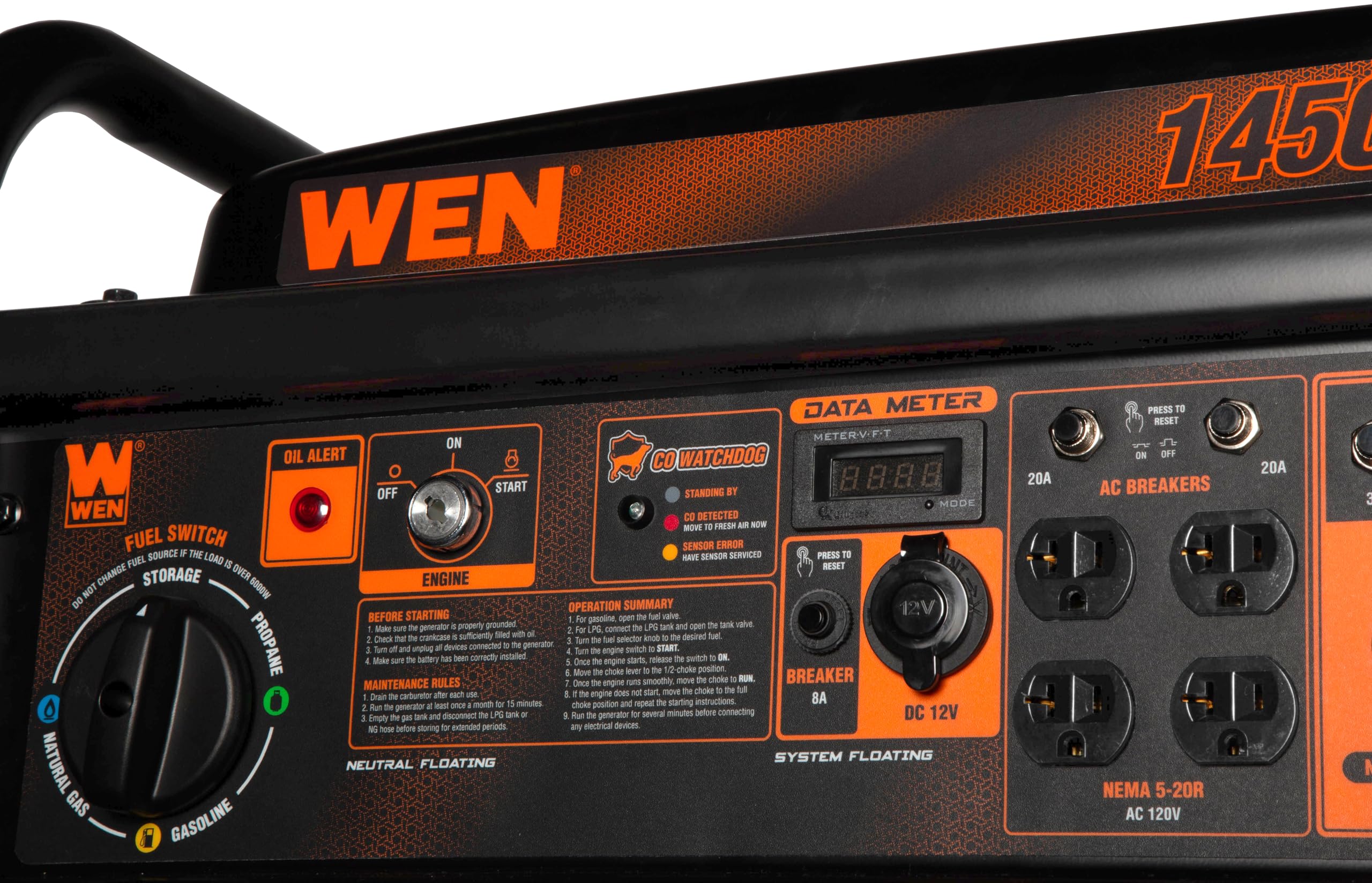 WEN 11,000-Watt 120V/240V Dual Fuel Portable Generator with Wheel Kit and Electric Start (DF1100T) Gronata