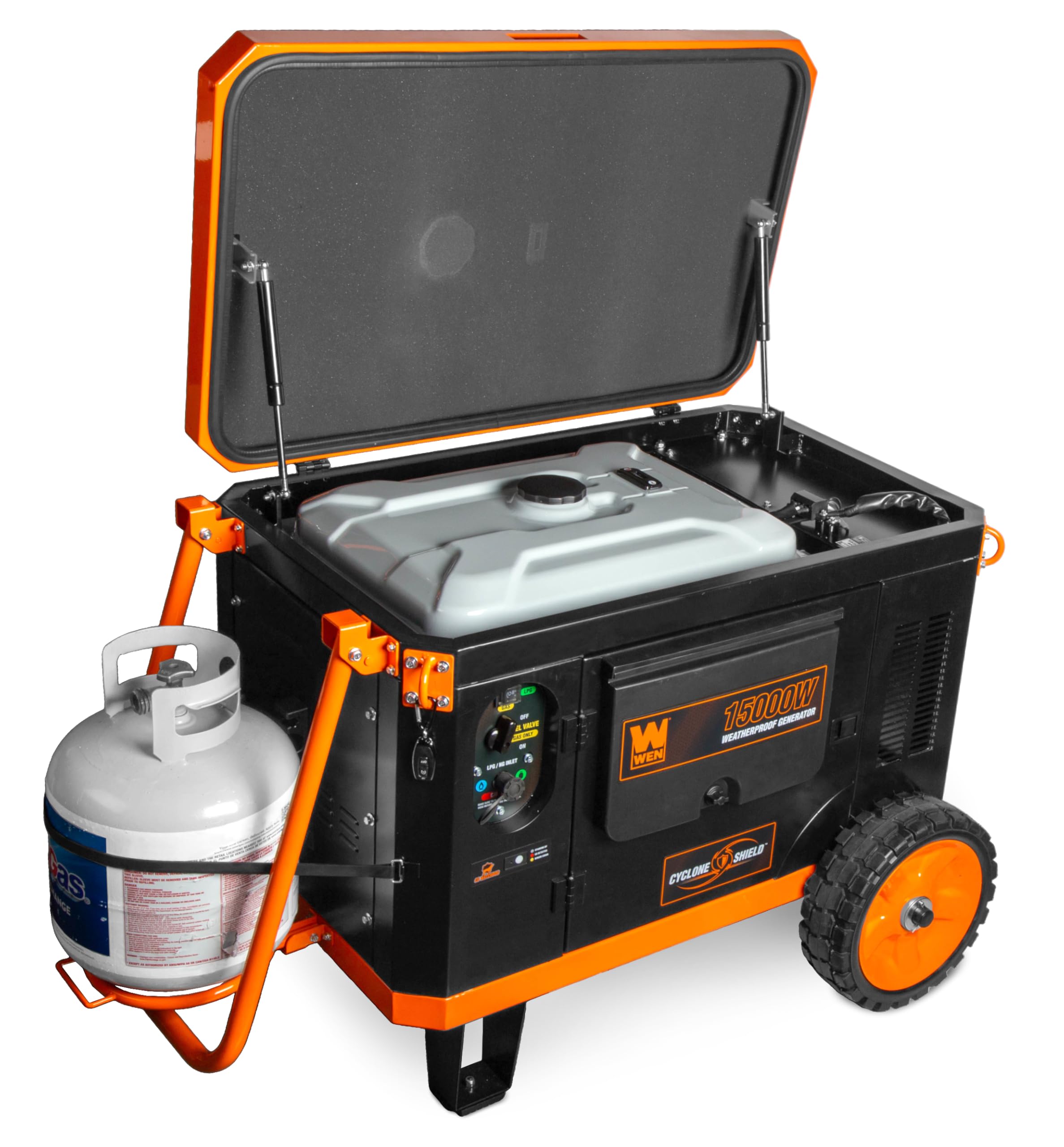 WEN 11,000-Watt 120V/240V Dual Fuel Portable Generator with Wheel Kit and Electric Start (DF1100T) Gronata