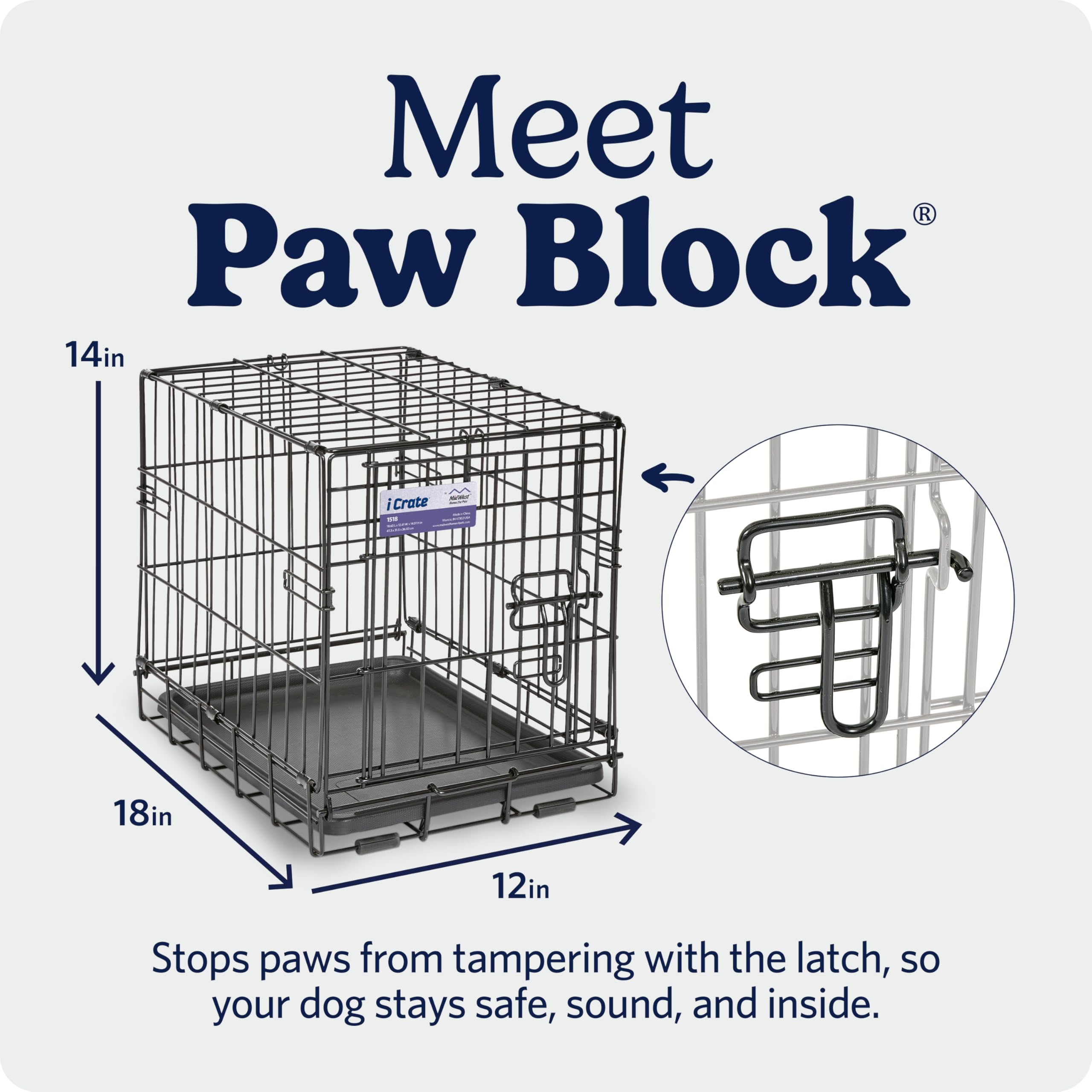 MidWest Homes for Pets 30-Inch iCrate for Medium Breeds, 21-40 lbs, Single Door Folding Dog Crate with Divider Panel, Leak-Proof Tray & Secure Latch, Portable, Durable & Easy to Assemble Gronata