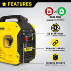 Champion Power Equipment 2500-Watt Dual Fuel Ultralight Portable Inverter Generator with Quiet Technology and CO Shield Gronata