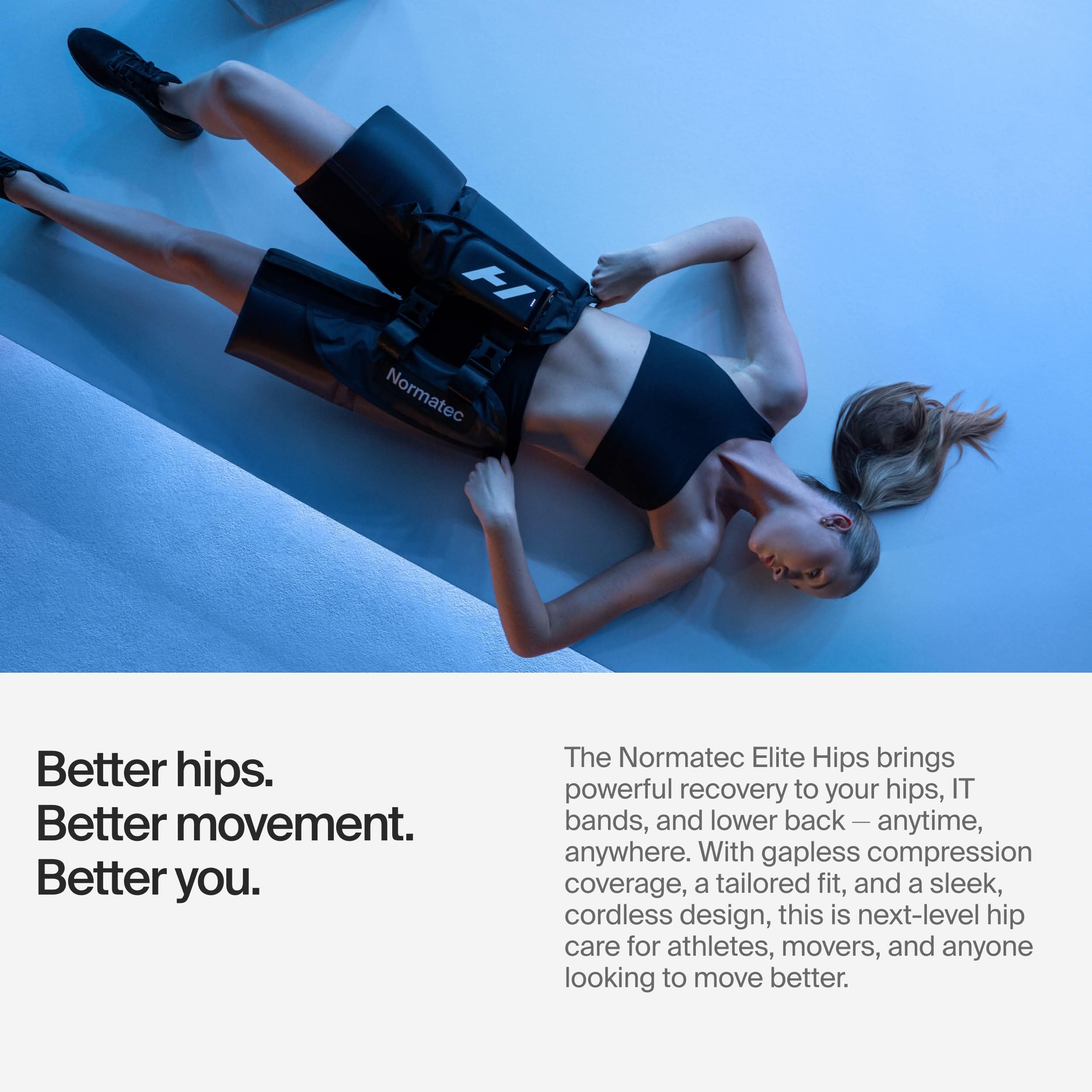 Hyperice Normatec Elite Hips - Powerful Recovery for Hips, IT bands, and Lower Back Gronata