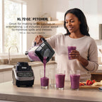 Ninja Professional Blender | Smoothie Blending, Drink Mixer, Grinder, Ice Crusher, Frozen Fruit Blending | 1000W Power, Total Crushing Technology, XL 72-oz. Pitcher | Black & Grey | BL610 Gronata