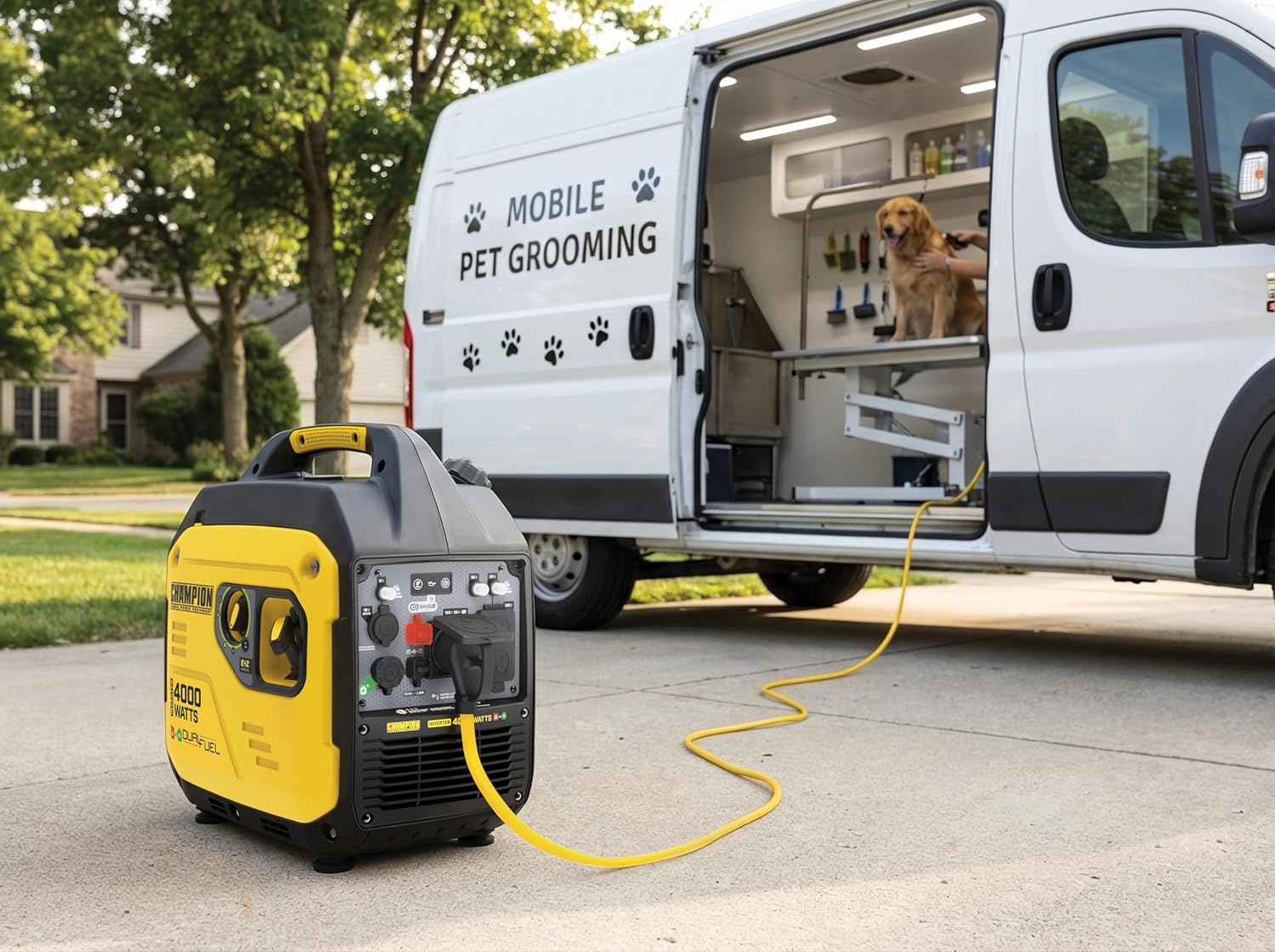 Champion Power Equipment 4000-Watt Dual Fuel RV Ready Portable Inverter Generator with Quiet Technology and Free 3-Year Warranty Gronata