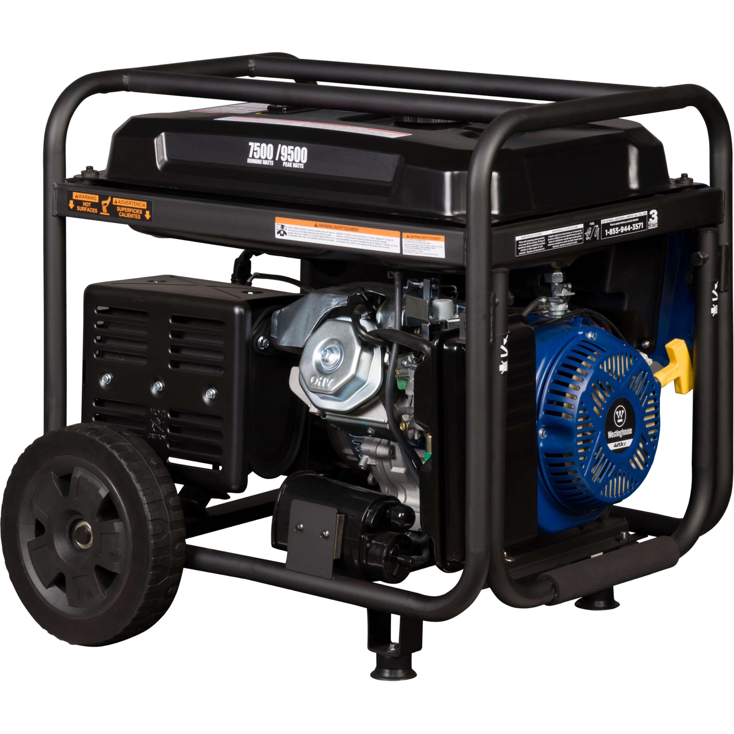 Westinghouse WGen12000 Home Backup Portable Generator, 15000 Peak Watts & 12000 Rated Watts, Remote Electric Start with Auto Choke, Transfer Switch Ready 30A & 50 Outlets, Gas Powered, CARB Compliant Gronata