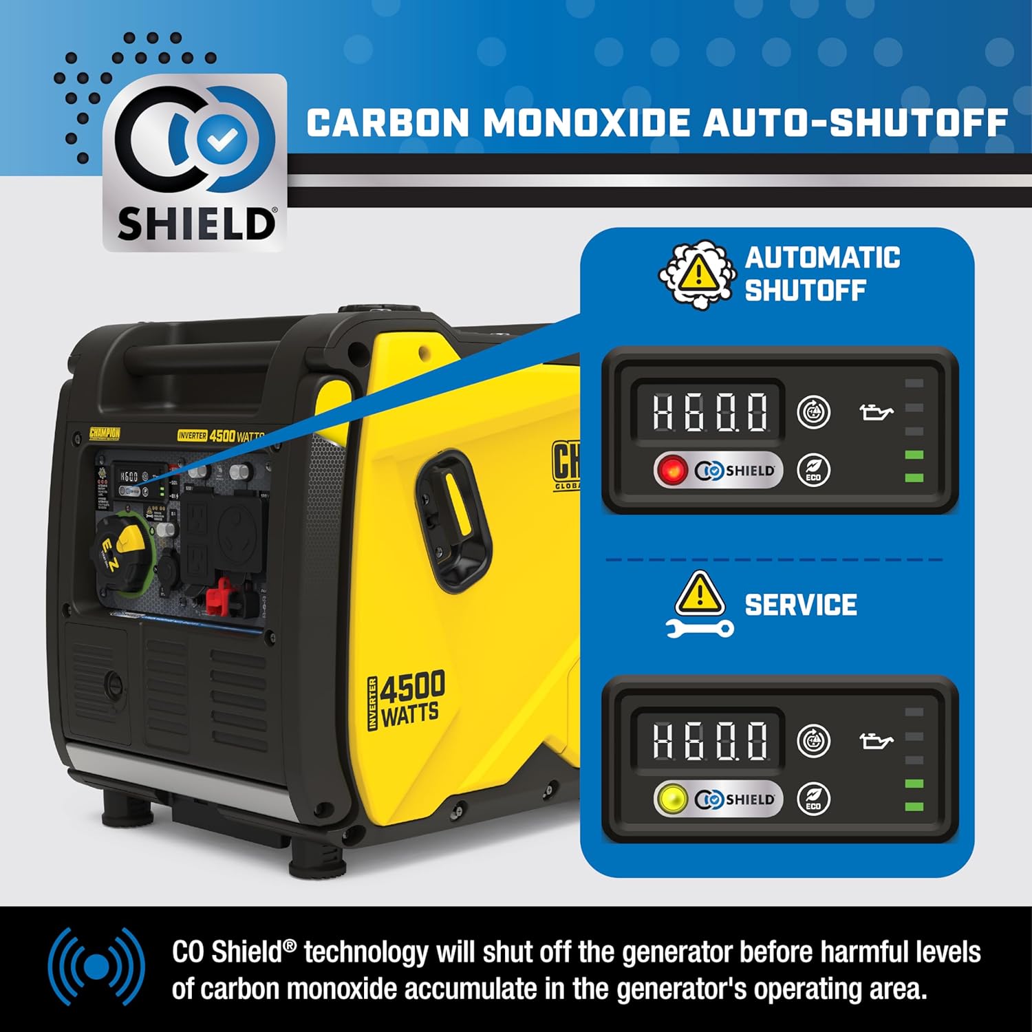 Champion Power Equipment 4500-Watt RV Ready Portable Inverter Generator with Quiet Technology and Free 3-Year Warranty Gronata