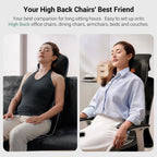 Mynt FSA Eligible HSA Approved Shiatsu Neck and Back Massager for Chair with 10 Deep Kneading Nodes, 2D & 3D Back Massage with Heat, Portable Spot Massage Chair Pad (Black) Gronata