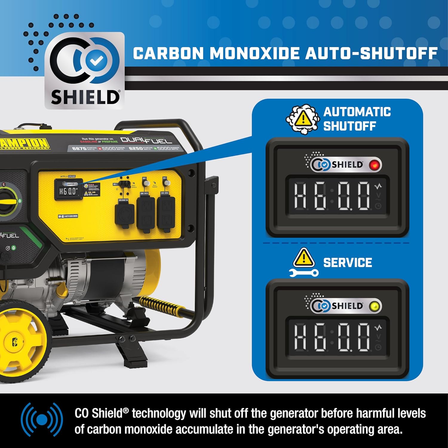 Champion Power Equipment 6875-Watt Dual Fuel Portable Generator with Free 3-Year Warranty Gronata