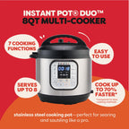 Instant Pot Duo 7-in-1 Electric Pressure Cooker, Slow Cooker, Rice, Steamer, Sauté, Yogurt Maker, Warmer & Sterilizer, Includes App With Over 800 Recipes, Stainless Steel, 6 Quart Gronata
