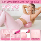 NANATI Pilates Kit 19PCS,Pilates Essentials Kit for Women,Pilates Equipment with 14.5" Pilates Ring and Ball,8 Resistance Bands,Ankle Weights,Sliders & Grip Socks Accessories for Starter Home Workouts Gronata