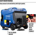 Westinghouse 5000 Peak Watt Super Quiet Portable Inverter Generator, Remote Electric Start with Auto Choke, RV Ready 30A Outlet, Gas Powered, CO Sensor, Parallel Capable Gronata