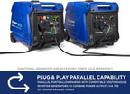 Westinghouse 5000 Peak Watt Super Quiet Portable Inverter Generator, Wheel & Handle Kit, RV Ready 30A Outlet, Gas Powered, CO Sensor, Parallel Capable,Blue Gronata