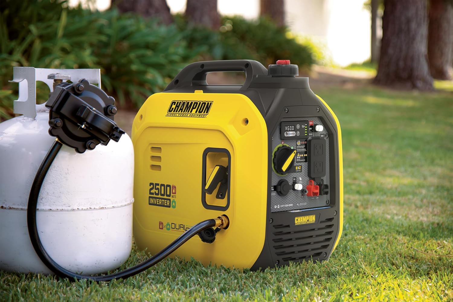 Champion Power Equipment 2500-Watt Dual Fuel Portable Inverter Generator with Quiet Technology and CO Shield Gronata