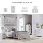 Signature Design by Ashley Wynnlow Rustic 2 Drawer Two Drawer Nightstand, 24.41" Tall, Weathered Gray Gronata