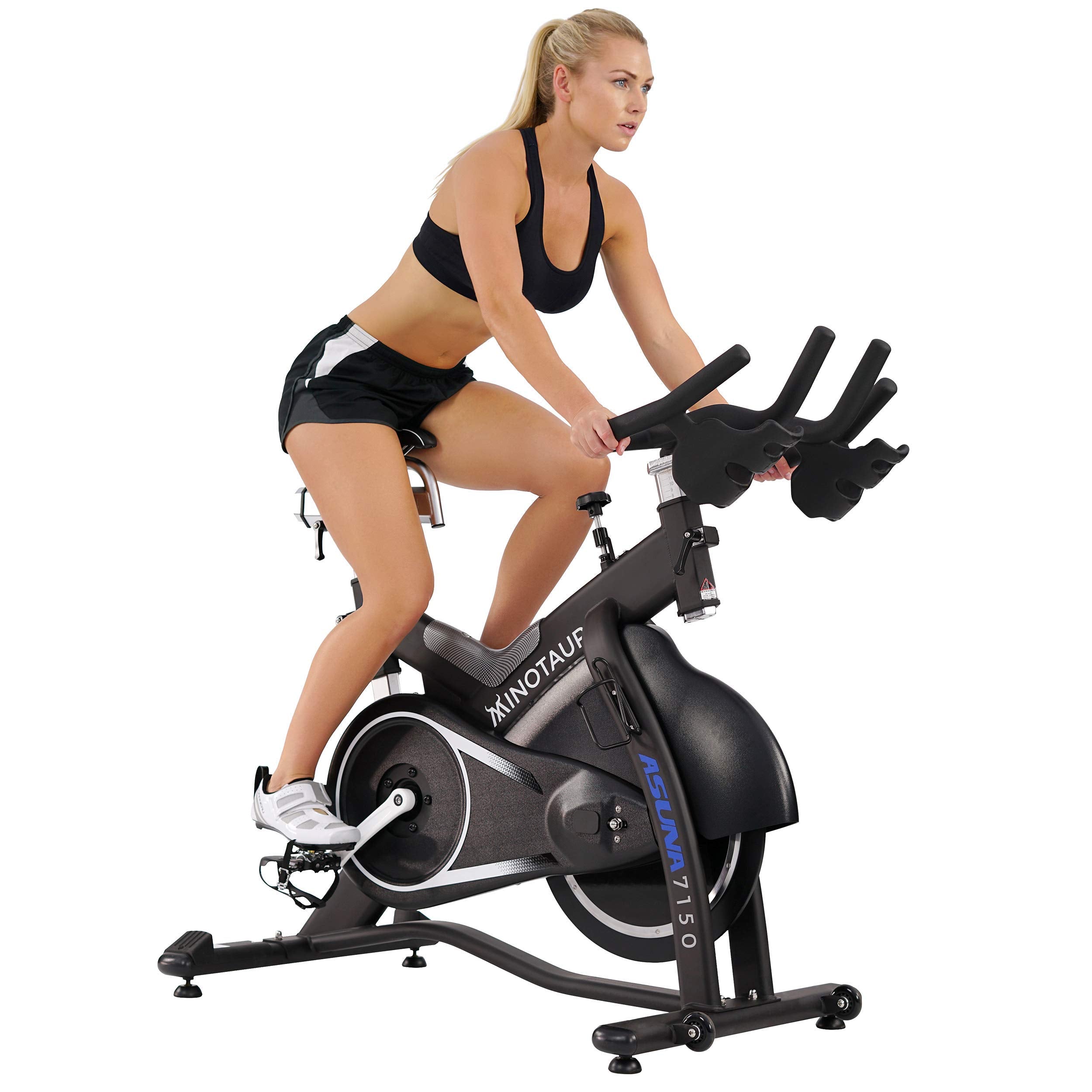 Sunny Health & Fitness Indoor Cycling Exercise Bike with SPD pedals - SF-B1509, White, 47 L x 20 W x 47 5 H Gronata