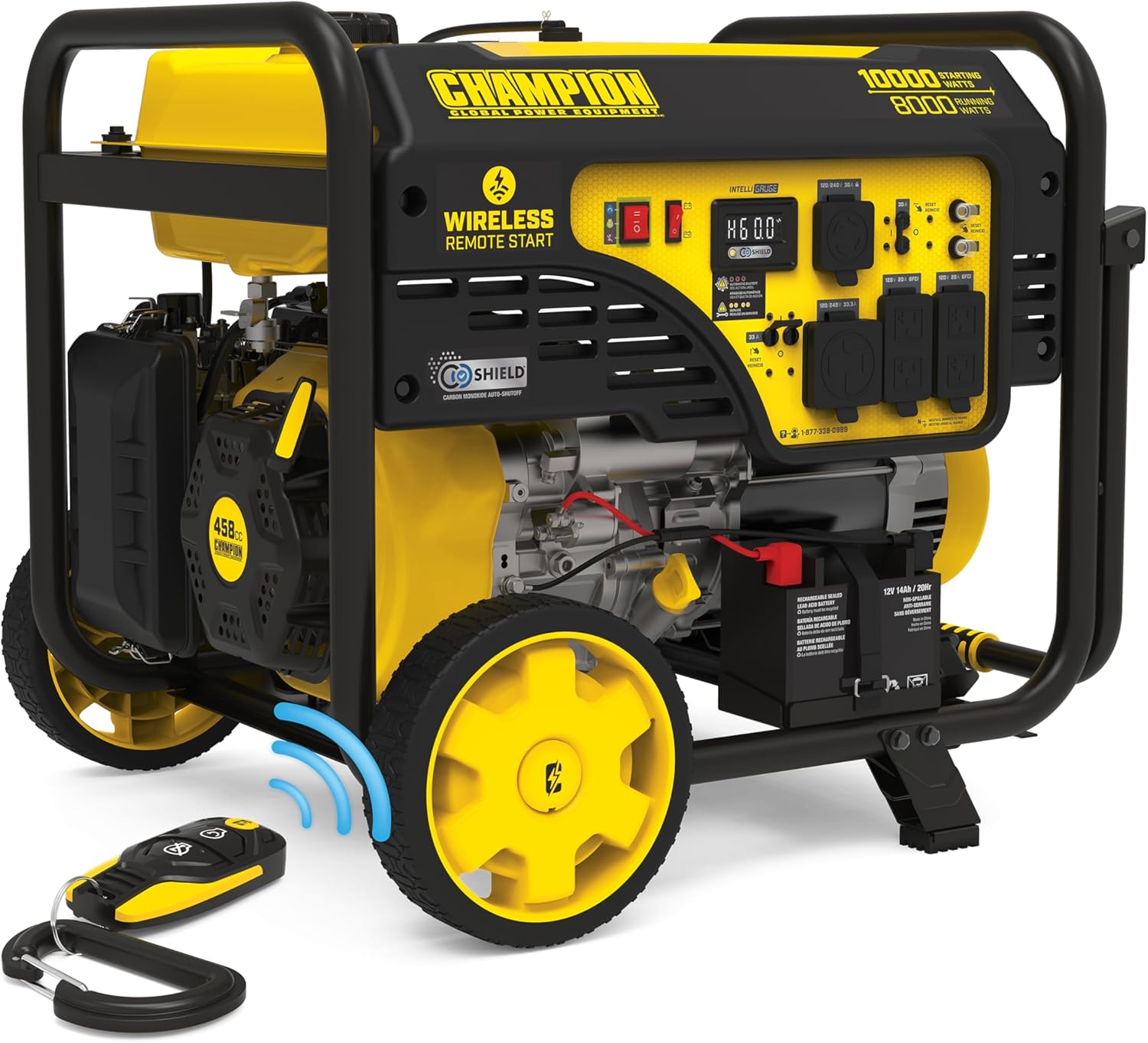 Champion Power Equipment 10,000-Watt Wireless Remote Start Home Backup Portable Generator with Free 3-Year Warranty Gronata
