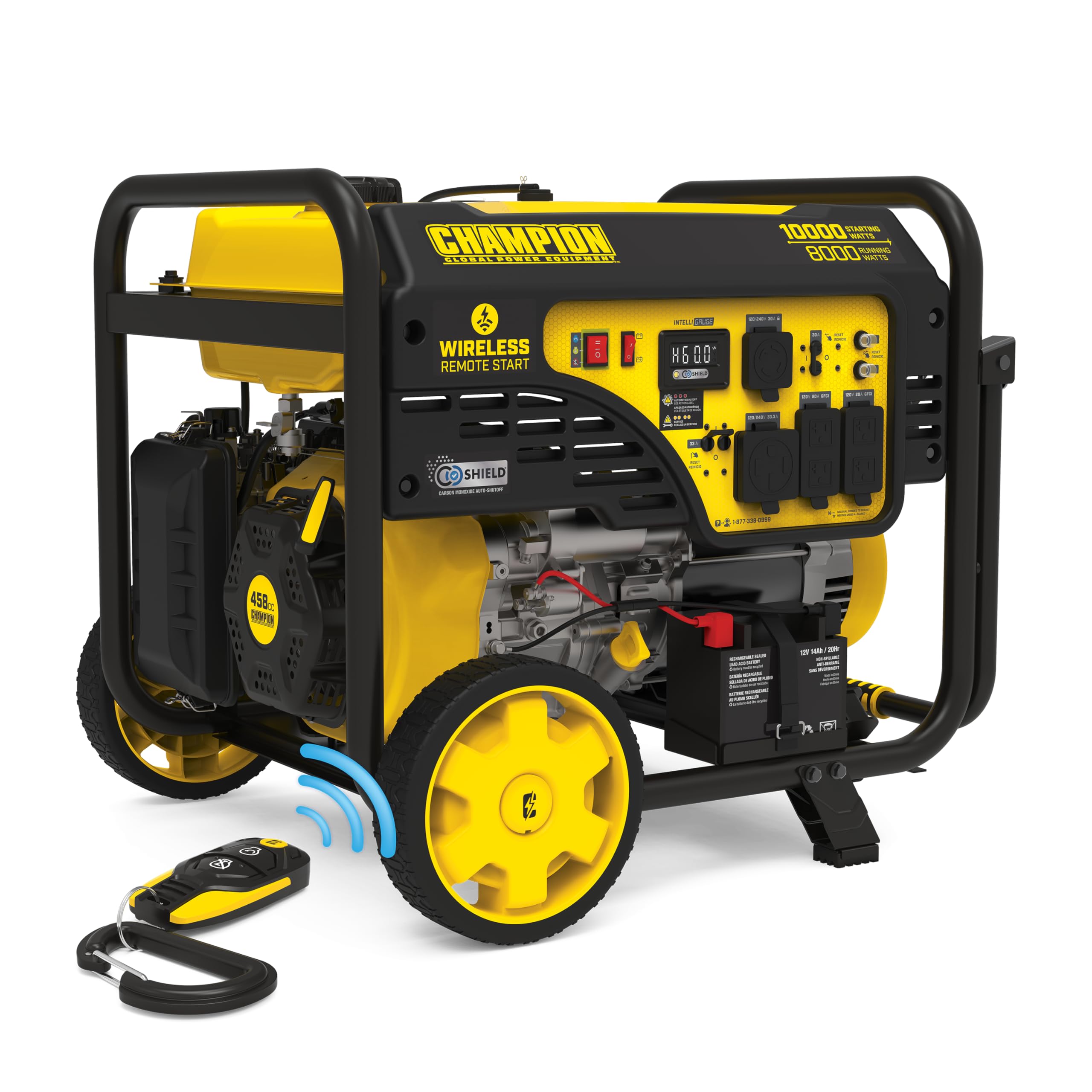 Champion Power Equipment 10,000-Watt Wireless Remote Start Home Backup Portable Generator with Free 3-Year Warranty Gronata