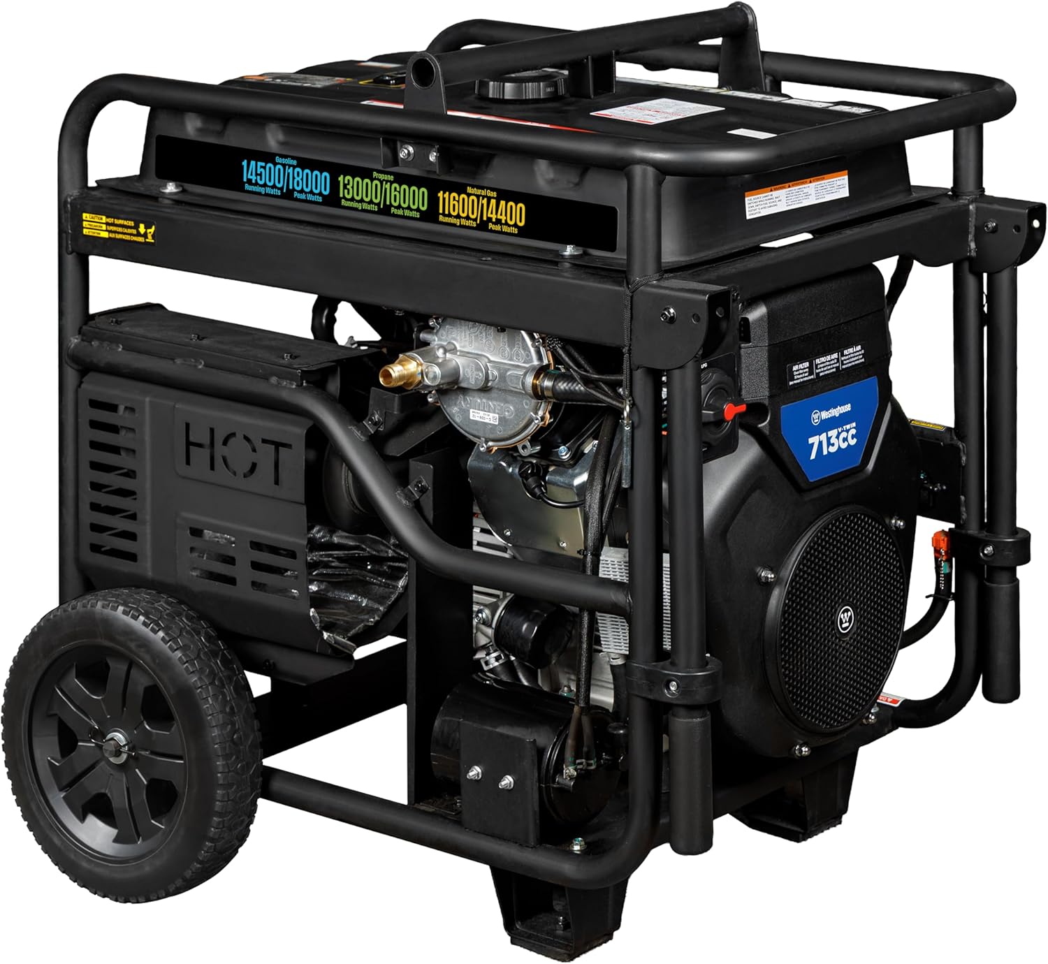 Westinghouse 18000 Peak Watt Tri-Fuel Home Backup Portable Generator, Remote Electric Start, Transfer Switch Ready, Gas, Propane, and Natural Gas Powered, CO Sensor Gronata