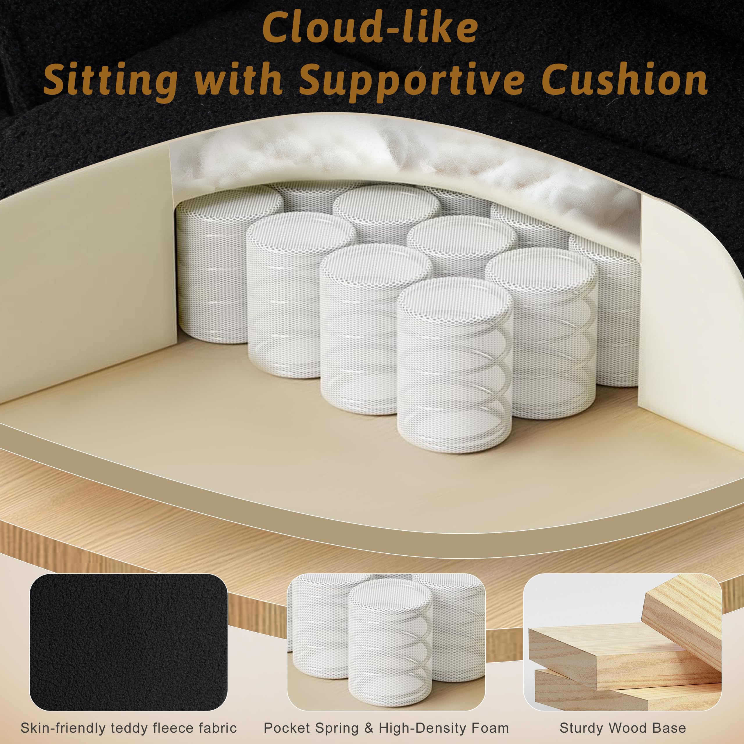 Office Chair,Big and Tall Heavy-Duty Executive Reclining Computer Gaming Chair with Footrest,Flip Armrests,Lumbar Pillow&Thicken Wider Seat for Criss Cross Legged Desk Vanity Chair,Teddy Fabric White Gronata