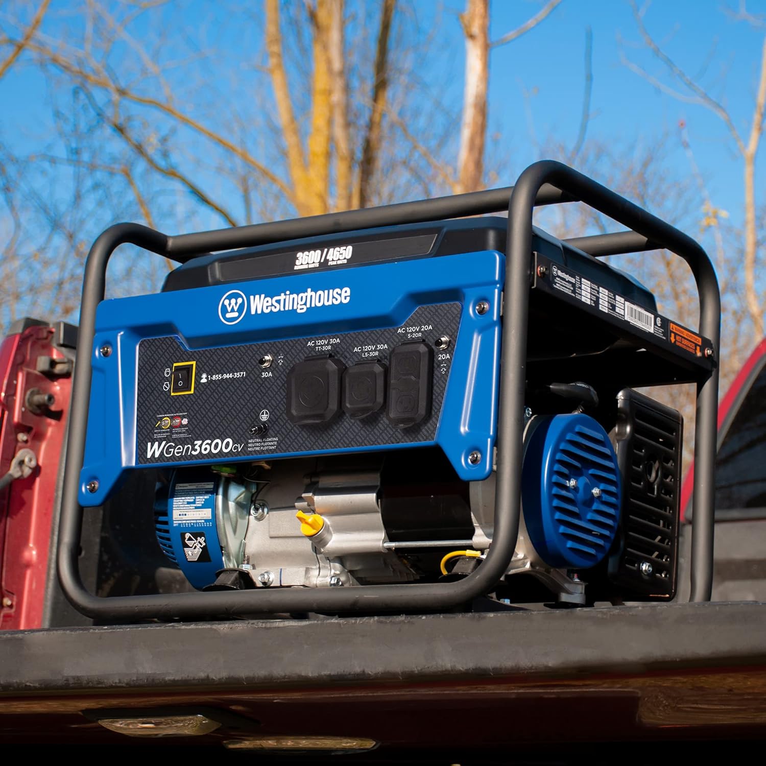 Westinghouse 4650 Peak Watt Portable Generator, RV Ready 30A Outlet, Gas Powered, CO Sensor Gronata