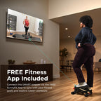 Sunny Health & Fitness Mini Steppers for Exercise at Home, Stair Step Workout Machine with Resistance Bands, Full Body Cardio Equipment with Digital Monitor - No. 012 -S Gronata