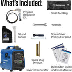 Westinghouse 2800 Peak Watt Super Quiet & Lightweight Dual Fuel Portable Inverter Generator, Gas & Propane Powered, CO Sensor, Parallel Capable, Long Run Time Gronata