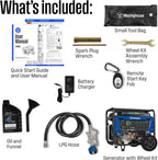 Westinghouse 12500 Peak Watt Dual Fuel Home Backup Portable Generator, Remote Electric Start, Transfer Switch Ready, Gas and Propane Powered, CO Sensor Gronata