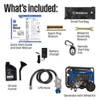 Westinghouse WGen9500DF Dual Fuel Home Backup Portable Generator, 12500 Peak Watts & 9500 Rated Watts, Remote Electric Start, Transfer Switch Ready, Gas and Propane Powered, CARB Compliant Gronata