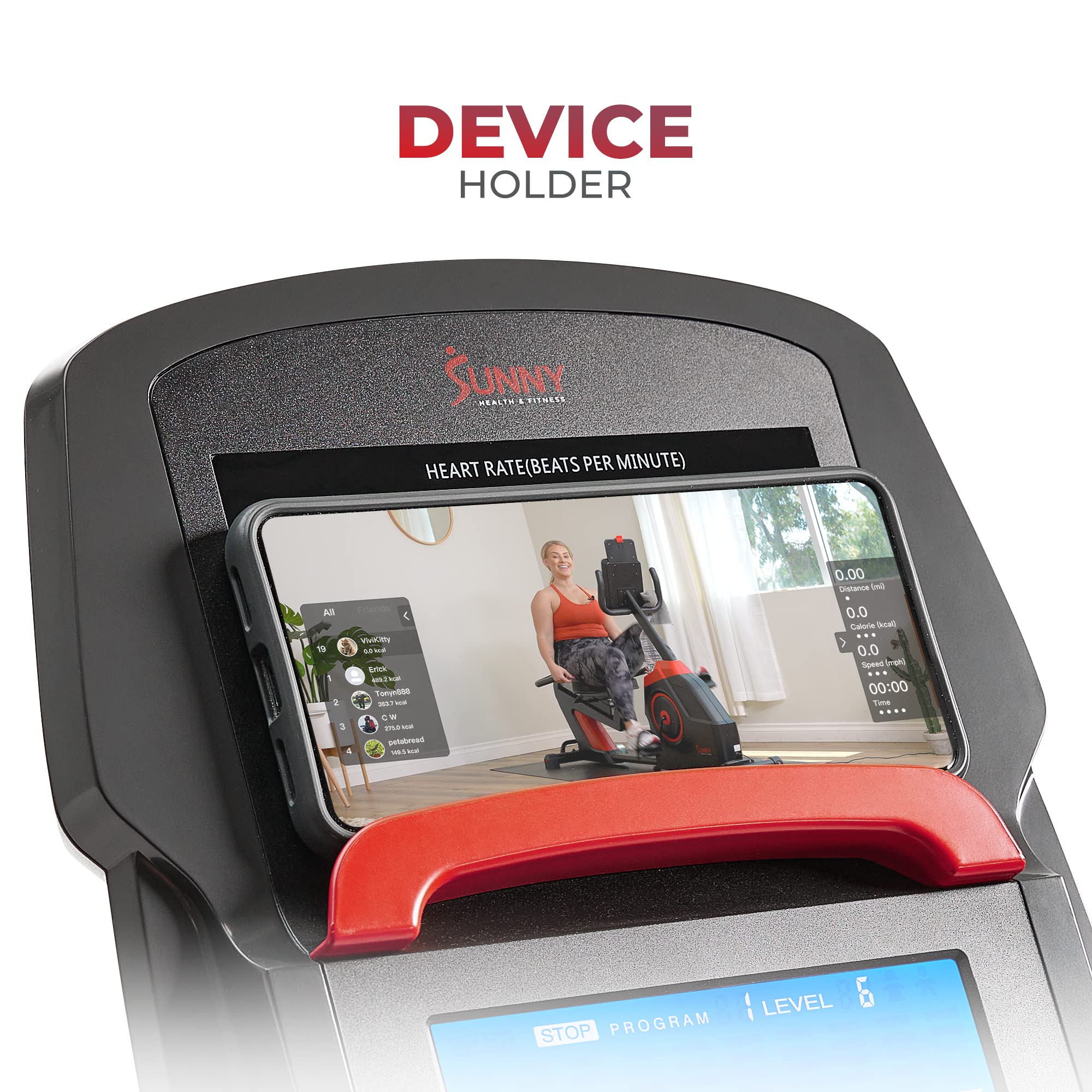 Sunny Health & Fitness Elite Interactive Series Exercise Recumbent Bike - SF-RB420046 Gronata