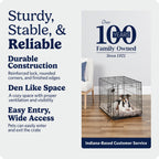 MidWest Homes for Pets 30-Inch iCrate for Medium Breeds, 21-40 lbs, Single Door Folding Dog Crate with Divider Panel, Leak-Proof Tray & Secure Latch, Portable, Durable & Easy to Assemble Gronata