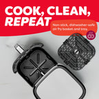 Instant Pot 6QT VORTEX Plus Air Fryer, 6-in-1, Air Fry, Broil, Dehydrate, Crisp, Roast, Reheat, Bake, Dishwasher-Safe Airfryer basket, from the Makers of Instant Pot, Stainless Steel Gronata