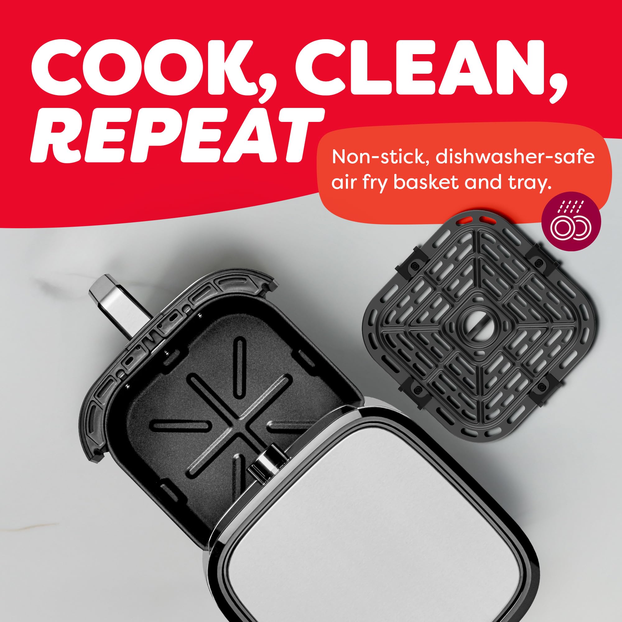 Instant Pot 6QT VORTEX Plus Air Fryer, 6-in-1, Air Fry, Broil, Dehydrate, Crisp, Roast, Reheat, Bake, Dishwasher-Safe Airfryer basket, from the Makers of Instant Pot, Stainless Steel Gronata